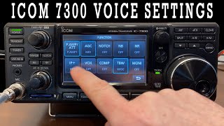 Icom IC7300 Settings for SSB Voice [upl. by Champaigne]