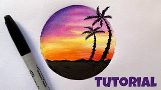 Sunset Color Pencil Tutorial [upl. by Emsoc969]