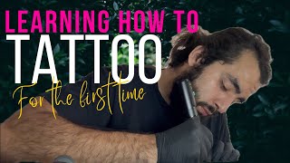 Teaching myself how to tattoo for the first time [upl. by Yzeerb]