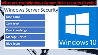 Windows Server 2019 STIGs  Blue Team  Security Technical Guidelines  Cybersecurity [upl. by Crystie]