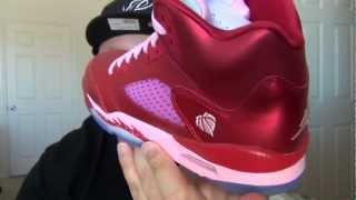 Air Jordan V Grade School AJ 5 Valentines Day  quotValentines Dayquot Shoe Review In Full HD By Jspekz [upl. by Phenice]