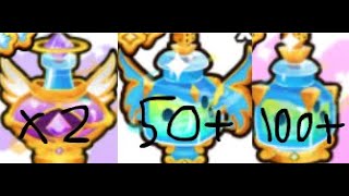 Popping 2 GOD POTIONS AND A TON OF INSTANT LUCK 4 AND 3s [upl. by Albemarle192]