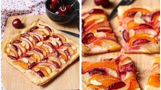 طورطة مورقة بالفواكه Tarte feuilletée aux fruits [upl. by Ateerys402]