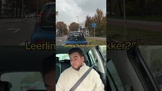 Funny moment😂🤣 geen stress Ze heeft een nieuwe gekregen😂🙇 rijles rijlessen rijschool rijbewijs [upl. by Eem]