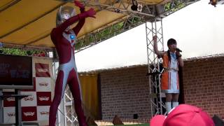 タロウとウルトラマン体操in楽天イーグルスUltraman Taro 2014・531 [upl. by Ehgit12]