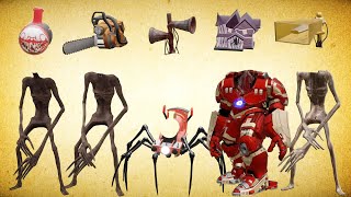 WRONG HEADS CHO CHO CHARLES SIREN HEAD CHAINSAW HULKBUSTER SIREN HEAD SCARY HOUSE THUNDERBOLT [upl. by Fianna524]