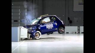 CRASH TEST IIHS 2012 Fiat 500 USA Moderate Overlap Test Overall evaluation Good [upl. by Harahs]