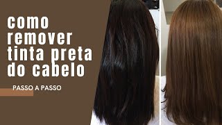 COMO REMOVER TINTA PRETA DO CABELO  PASSO A PASSO [upl. by Nifled951]