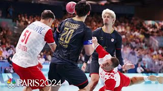 Croatia Japan play to LASTSECOND THRILLER in mens handball  Paris Olympics  NBC Sports [upl. by Harad]