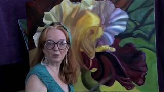 Painting Flowers How to Glaze in Oils [upl. by Aerbua]