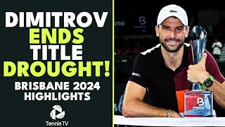 Grigor Dimitrov Best Shots amp Memorable Moments From Brisbane Title Run 🏆 [upl. by Rotce]