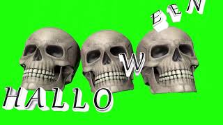 Calaveras Bailarinas Halloween fondo verde chroma key [upl. by Karub]