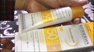 BIODERMA PHOTODERM MAX AQUAFLUIDE SPF 50 TINTED SUNSCREEN ✨❤️ [upl. by Christye]