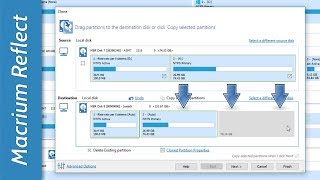 Macrium Reflect Come ridimensionare le partizioni durante la clonazione [upl. by Cleodel]