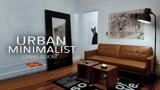 MINIMALIST LIVING ROOM MAKEOVER  My NYC Studio Apartment Series [upl. by Suolevram618]