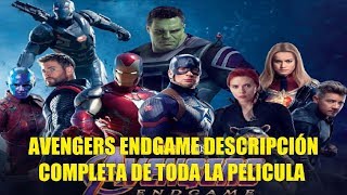 Avengers Endgame Descripción Completa de Toda la Película Explicacion Historia Final [upl. by Adialeda]