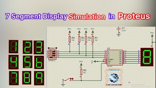 How to simulate a 7 segment display on Proteus  Full Explanation and wiring ✅ [upl. by Irrabaj]