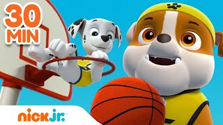 PAW Patrol FUN Sports Adventures 🏀 w Marshall Rubble amp Skye  30 Minute Compilation  Nick Jr [upl. by Eecal789]