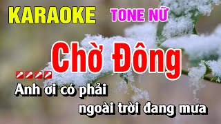 Karaoke Chờ Đông Tone Nữ Nhạc Sống Dễ Hát  Nguyễn Linh [upl. by Myer]