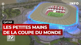 Qatar  les petites mains de la coupe du monde de football 2022  JT RTBF [upl. by Caswell920]