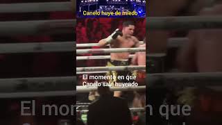 El momento exacto en que Canelo huye de miedo boxing [upl. by Leinahtam]