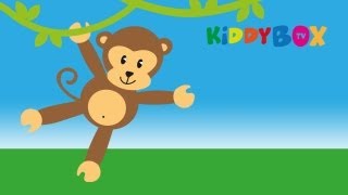 Die Affen rasen durch den Wald  Kinderlieder KIDDYBOXTV [upl. by Arrais]