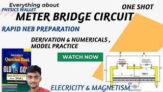 Meter Bridge class 12 derivation meterbridge numericals neb electricityandmagnetism 4 Marks [upl. by Lipscomb]