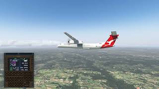 FlyJSim Q400 RNAV Approach Vectors to Final Sydney RNP 16R Approach [upl. by Bess733]