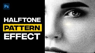 Halftone Pattern on Portrait  Photoshop Tutorial [upl. by Itnuahsa]