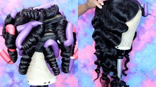 DRY Flexi Rod Set  BOMB Beach Waves  ft BeautyForeverHair [upl. by Tobit]