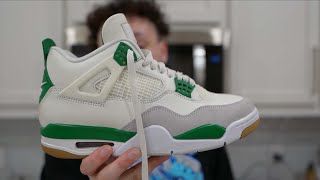 how do jordan 4 pine green sb compare to 2024 bred reimagined  2014 jordan 4 oero comparison [upl. by Tnecillim]