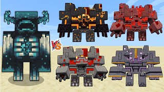 Warden vs All Monstrosities Minecraft Dungeons Warden vs Redstone monstrosity Obsidian monstrosity [upl. by Namrac]