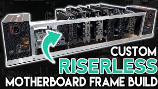 How to Build a Custom Mining Rig Frame for Riserless Motherboards [upl. by Aekim]