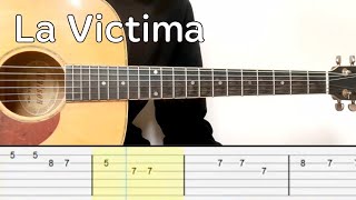 Xavi  La Victima Easy Guitar Tutorial Tabs [upl. by Bar]