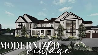 Bloxburg Modernized Vintage Family Home I No Large Plot  PART 1  Large Realistic HouseBuild [upl. by Sane676]