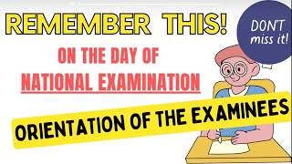 NAT REMINDERS TESTTAKING REMINDERS II WHAT TO REMEMBER DURING NATIONAL EXAMINATIONS [upl. by Nylimaj]