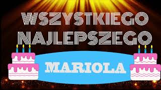 Mariola 🎂 Życzenia urodzinowe 🎂 Wszystkiego najlepszego [upl. by Yslehc73]