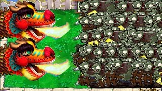 Plants Mod Zombie Tsunami  Dragon vs 9999 Gargantuar [upl. by Nerrot850]