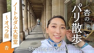 杏の🇫🇷パリ散歩 ノートルダム大聖堂〜オペラ座【Strolling in Paris】 [upl. by Gunas]