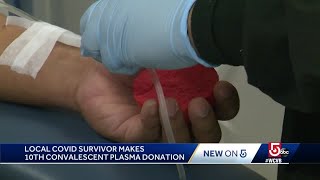 COVID survivor makes 10th convalescent plasma donation [upl. by Janis]