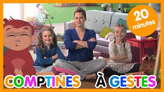 👶😍20 min de Comptines à gestes avec paroles  Apprendre en chantant  Les Amis de Boubi [upl. by Ennybor]