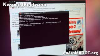 How to Root Nexus 10 on LinuxUbuntu Android 442443444 [upl. by Goulet]