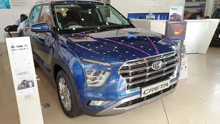 All New Hyundai Creta Automatic Oxford Blue in 4K 60FPS  Exterior amp Interior Walkaround  BS6 [upl. by Amein]