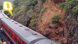 Watch  Seven Coaches of KannurBengaluru Train Derail After Boulders Fall on Them [upl. by Nolrak25]