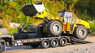 RC WHEEL LOADER HUINA FM 1583 FULL METALL DIE CAST AT WORK RC TANK ABRAMS M1A2 [upl. by Danforth]