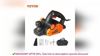 VEVOR Electric Hand Planer 314quot width 16500 RPM HighSpeed Powerful Electric Corded Hand [upl. by Idur]