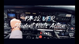 PA28 VFR Student Pilots Action [upl. by Hoffert]