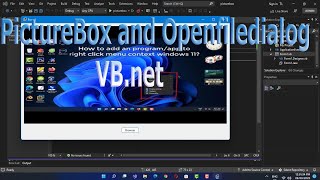 PictureBox and openfiledialog visual basic net tutorial [upl. by Attehcnoc]