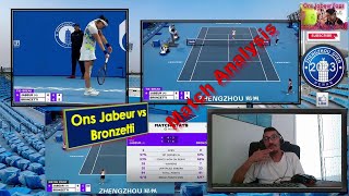 Ons Jabeur vs Bronzetti🎾أنس جابر تفوز على برونزيتي وتعبر إلى ربع نهائي تشانغشو🧡ملخص و تحليل المباراة [upl. by Baras]