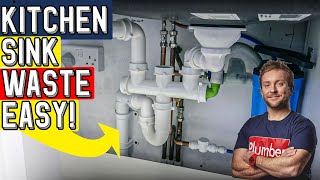 KITCHEN SINK WASTE  How To Install Step by Step [upl. by Hannahoj]